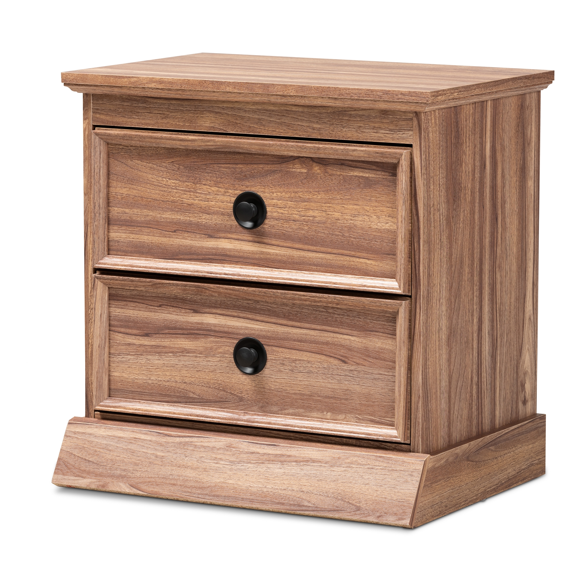 Baxton Studio Ryker Modern and Contemporary Oak Finished 2 Drawer